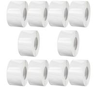 10 rotoli di adesivi rotondi trasparenti per sigillare, 500 etichette trasparenti da 3,8 cm per rotolo, guarnizioni adesive trasparenti per decorazioni di scatole regalo, sigilli per buste