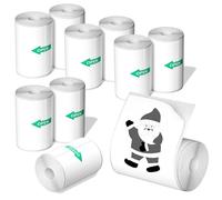 10 Rotoli di Carta Adesiva per Mini Stampanti Termiche - Etichette 57 x 25 mm per Fotocamere Istantanee e Stampanti Portatili, Perfette per Etichette, Note e Decorazioni, Regalo di Natale e Compleanno