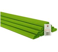 10 Rotoli di Carta Crespata da 40g Tinta Unita Colore Verde Mela N.0232