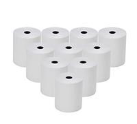 10 rotoli di carta termica, 57 mm x 12 mm x 26 m, rotoli di carta termica, rotoli di carta di ricambio, rotoli di carta, rotolo scontrini