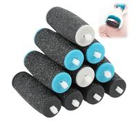 10 rotoli di ricambio per la rimozione dei calli compatibili con Scholl Velvet Smooth, include 4 testine extra ruvide 4 grossolane 2 sottili di ricambio, pedicure per la cura dei piedi per la