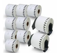 10 Rotoli DK 22205 Etichette a Lunghezza Continua Compatibile con Brother 62mm x