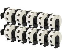 10 Rotoli DK11221 DK-11221 23mm x 23mm Etichette Quadrate compatibili per Brother P-Touch QL-500 QL-570 QL-700 QL-800 QL-810W QL-820NWB QL-1050 QL-1060N QL-1100 QL-1110NWB (1000 Etichette per Rotolo)