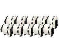 10 Rotoli DK22223 DK-22223 50mm x 30,48m Etichette adesive continuo compatibili per Brother P-Touch QL-500 QL-550 QL-560 QL-570 QL-700 QL-800 QL-810W QL-820NWB QL-1050 QL-1060N QL-1100 QL-1110NWB