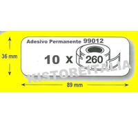 10 rotoli ETICHETTE 99012 COMPATIBILI DYMO LABELWRITER 400 450 mis.36x89 mm