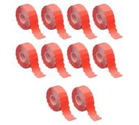 10 Rotoli Etichette Adesive per Prezzatrice 26mm x 12mm rosso rotolo etichetta
