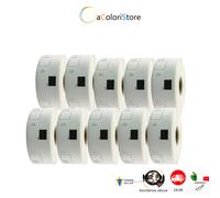 10 ROTOLI ETICHETTE SENZA SUPPORTO PER BROTHER DK-11201 QL500 QL550 -29mm90mm