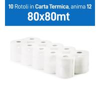 10 Rotoli in Carta Termica 80x80 mt | SPEDIZIONE GRATUITA IN ITALIA