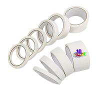 10 Rotoli Nastro di Carta per Mascheratura, Nastro in Carta per Mascheratura Bianco Nastro Adesivo di Carta, Nastro Carta 50/30/20/10 mm Nastro Adesivo per Mascheratura/Pittura/Imbianchino(20m/rotolo)