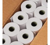 10 ROTOLI SCONTRINI ROTOLO CARTA TERMICA CASSA POS 57 X 18x 12 MM OMOLO