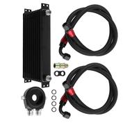 Universale 10 Row-10AN Engine Oil Cooler Radiatore olio Filter Kit Nero Nuovo