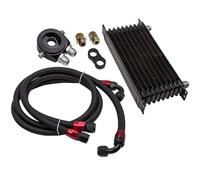10-Row Kit Radiatore Dell'Olio Universale Oil Cooler Filter Adapter Hose Kit