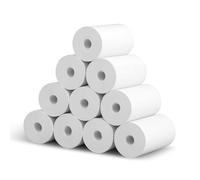10 Rulli Rotolini pos - Carta Senza Inchiostro 5,7 x 3 cm - Carta Termica per Fotocamere Istantanee per Bambini - Facile da Sostituire - Per Fotocamere Istentanee (Bianco)
