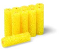 10 rulli strutturali per creare effetti strutturali grossolani, rulli in schiuma da 110 mm per vernice strutturale, mastice e superfici di trasporto, rivestimento come UPOL Raptor 22580 (giallo)