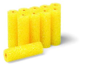 10 rulli strutturali per creare effetti strutturali grossolani, rulli in schiuma da 110 mm per vernice strutturale, mastice e superfici di trasporto, rivestimento come UPOL Raptor 22580 (giallo)