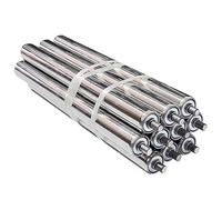 10 rulli trasportatori in acciaio inossidabile con cuscinetti a molla for una facile installazione e sostituzione(L350MMxDia50mm)