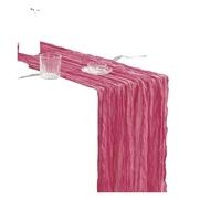 10 runner da tavola in garza bohémien, 40 x 270 cm, romantico, per matrimoni, addio al nubilato, feste di compleanno (fucsia)