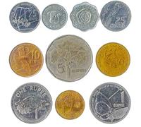 10 Rupie Delle Seychelles Monete 5 Cent - 10. Vecchia Collezione Di Monete Dall'africa Orientale, Dal 1976. Per La Vostra Moneta Bancaria, Portaoggetti Monete O Album Di Moneta