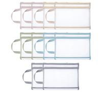 10 sacchetti A4 in rete con cerniera, con manico, a doppio strato, trasparenti, organizer traspirante per riporre Lego, giocattoli, artigianato e forniture per ufficio