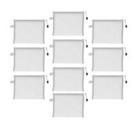 10 sacchetti con cerniera, sacchetto per documenti in rete formato lettera, sacchetto per documenti formato carta A5 per puzzle, 9,4 x 7,1 pollici (Grigio)