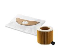 10 Sacchetti e Filtro a cartuccia Kärcher A2025, A2054, A2064, A2074 6.904-322.0