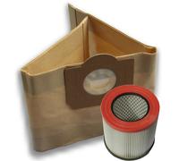 10 Sacchetti + Filtro geeignet Scheppach ASP20-ES 20L Nass-Trockensauger