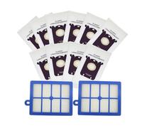 10 sacchetti for aspirapolvere compatibili con S-bag e 2 filtri H12 Hepa compatibili con parti di pulizia Philips Electrolux