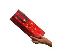 10 sacchetti for vino "Buon Natale", sacchetti regalo for bottiglie di vino rosso e champagne, sacchetti for vino isolanti in tessuto non tessuto scintillante, festa di Natale