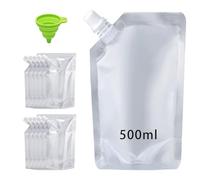 10 sacchetti in alluminio da 500 ml per festival, contrabbandieri di bevande con tappi a vite, buona luce, alta resistenza, a prova di umidità e conservazione della freschezza - Festival Essentials