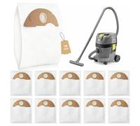 10 sacchetti per aspirapolvere compatibili con Kärcher NT 22/1 Ap L, NT 22/1 Ap Te L, sacchetti per aspirapolvere a secco, sacchetti bianchi in tessuto non tessuto, accessori per aspirapolvere