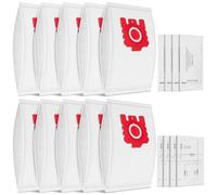 10 sacchetti per aspirapolvere FJM 3D per aspirapolvere Miele Hyclean Pure FJM per aspirapolvere Complete C1, Compact C1 C2 S4 S6 S241 S290 S300i S500 S700 S4000 S6000, con 4 filtri di protezione del