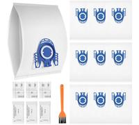 10 sacchetti per aspirapolvere Miele HyClean 3D Efficiency GN Classic C1 Complete C2/C3, S2 S4 S5 S6 S8 serie con 3 filtri di protezione del motore, 3 filtri di scarico e 1 spazzola per la pulizia