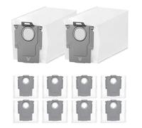10 sacchetti per aspirapolvere Roborock Q Revo/Q Revo Serie/Qrevo Curv/S8 MaxV Ultra/Qrevo Pro/Qrevo Slim/Qrevo Master, capacità 3L, sacchetti di ricambio compatibili per Roborock Qrevo Curve