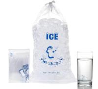 10 sacchetti per cubetti di ghiaccio resistenti, riutilizzabili, in plastica, con coulisse, con chiusura a cordoncino, per macchina del ghiaccio e freezer, capacità di carico di 8/10/9 kg