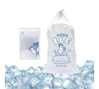 10 sacchetti per il ghiaccio con coulisse, riutilizzabili, resistenti fino a 3,6 kg, sacchetti per il ghiaccio per la conservazione di macchine del ghiaccio, freezer, impacchi di ghiaccio per uso