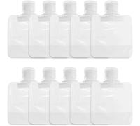 10 sacchetti trasparenti da 30 ml per fluidi da viaggio, riutilizzabili, sacchetti da viaggio di alta qualità per articoli da toeletta, lozioni, shampoo, gel doccia, sacchetti comprimibili, borse e