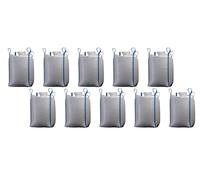 10 Sacchi Big Bag Omologati R, 1500 kg 90x90x140 cm, Sacco Polipropilene per Trasporto e Smaltimento Rifiuti Speciali e Calcinacci, Chiusura a Caramella (Rifiuti speciali R, 10 sacchi)