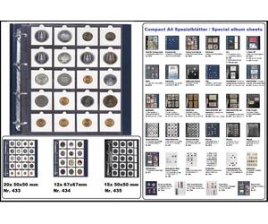 10-SAFE-433-Münzhüllen-Compact-A4-20x-50x50mm-Münzrähmchen