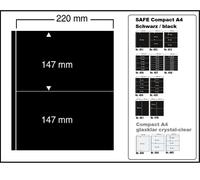 10-SAFE-452-Fogli Di Inserimento-Nero-A4-Compatto-2-Scomparti-220x147mm