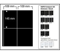 10 Safe 476 Fogli Inseribili Nero A4 Compact 4x 109x150 mm