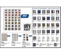 10-Safe-5407-Compatto-Fogli Monete-A4-5x-EURO-Set di Monete-40-Scomparti
