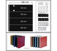 10-SAFE-861-Fogli Di Inserimento-Variant-4-Scomparti-185x59mm-Transparente-Nero
