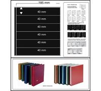 Pagine Variant 865 Safe 6 scomparti 185x40mm Trasparente Nero 10 X Pacco