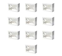 10 scatole 503 per montaggio esterno, Bianca, 3 Moduli, Per Impianti Fuori Muro, Plastica ad alta resistenza, Universale, 100% Compatibile con tutti i Supporti Standard e tutte le serie civili