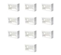 10 scatole 504 per montaggio esterno, Bianca, 4 Moduli, Per Impianti Fuori Muro, Plastica ad alta resistenza, Universale, 100% Compatibile con tutti i Supporti Standard e tutte le serie civili