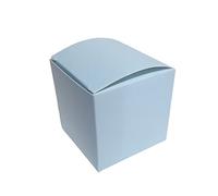 10 SCATOLE Astuccio Pieghevole Cartone X BOMBONIERE Celeste 6X6X6 CM