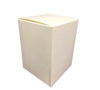 10 SCATOLE ASTUCCIO PIEGHEVOLE CARTONE X BOMBONIERE SETA AVORIO 8X8X11 CM
