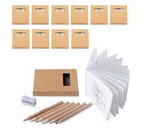 10 Scatole da 6 Matite Colorate, 1 Libro da Colorare e 1 Temperamatite. In Totale: 60 Mini Matite, 10 Mini Libri per Bambini e 10 Temperamatite