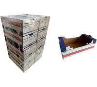 10 SCATOLE DI CARTONE ORTOFRUTTA CM 50x30x16,7 PLATEAUX CASSETTE FRUTTA