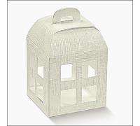 10 Scatole Lanterna o Casetta Bomboniera Confezione Porta Confetti Matrimonio